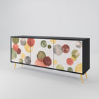 FLEETING HAPPINESS Aparador de 3 Portas em Acabamento Preto