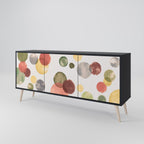 FLEETING HAPPINESS Aparador de 3 Portas em Acabamento Preto