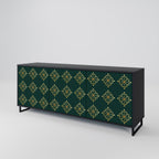 ROYAL MEDALLION 3-Door Sideboard in Black Finish