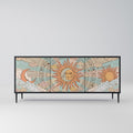 MYSTICAL STRUCTURE 3-Door Sideboard in Black Finish