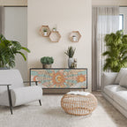 MYSTICAL STRUCTURE 3-Door Sideboard in Black Finish