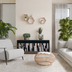 COLLAGE OF RECTANGLES Aparador de 3 Portas em Acabamento Preto