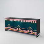 ROYAL COMPOSITION 3-Door Sideboard in Black Finish