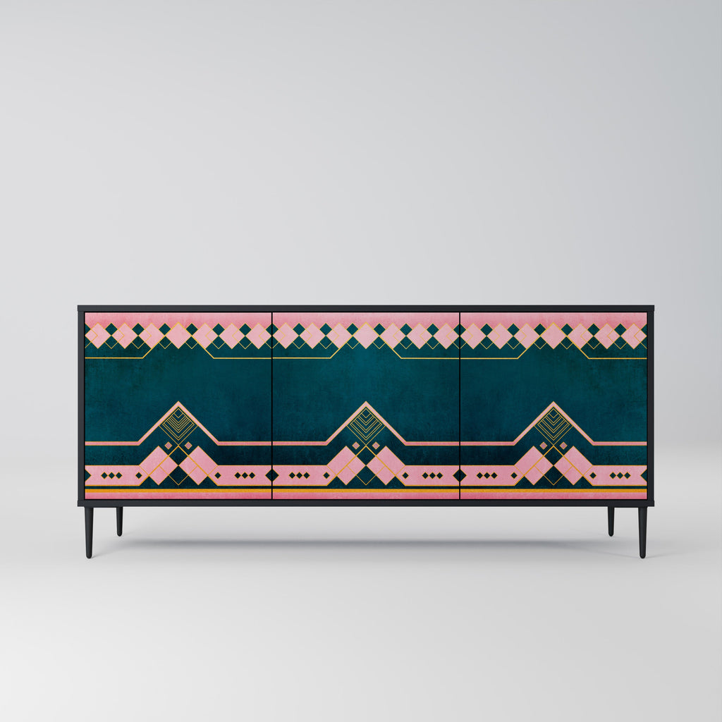 ROYAL COMPOSITION 3-Door Sideboard in Black Finish