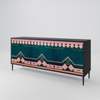 ROYAL COMPOSITION 3-Door Sideboard in Black Finish