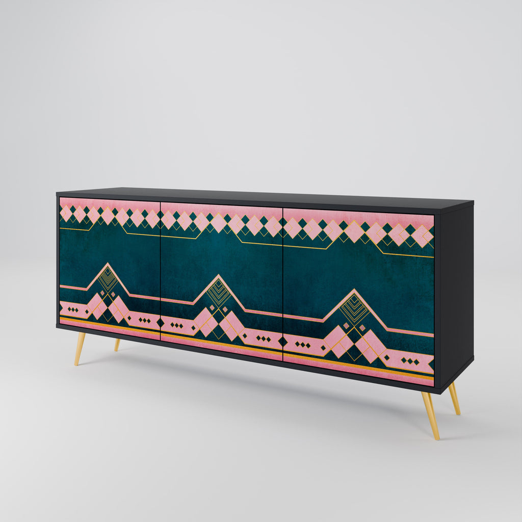 ROYAL COMPOSITION 3-Door Sideboard in Black Finish