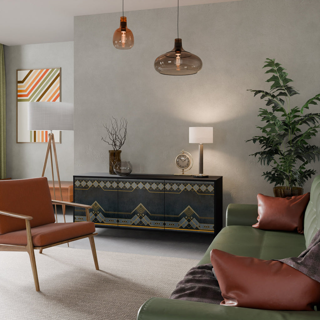 ROYAL ORDINARINESS 3-Door Sideboard in Black Finish