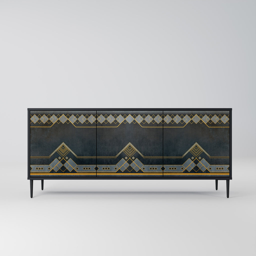 ROYAL ORDINARINESS 3-Door Sideboard in Black Finish