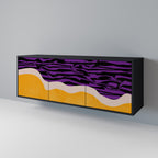 INDEPENDENT BORDER Aparador de 3 Portas em Acabamento Preto