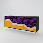 INDEPENDENT BORDER Aparador de 3 Portas em Acabamento Preto