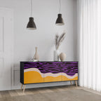 INDEPENDENT BORDER Aparador de 3 Portas em Acabamento Preto