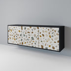 PIECES OF TOMORROW Aparador de 3 Portas em Acabamento Preto