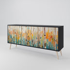 BIRCH KALEIDOSCOPE 3-Door Sideboard in Black Finish