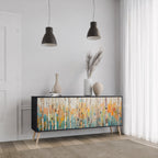 BIRCH KALEIDOSCOPE 3-Door Sideboard in Black Finish