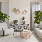 MONOCHROME NEXUS Aparador de 3 Portas em Acabamento Preto