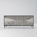 GRAIN LINES 3-Door Sideboard in Black Finish