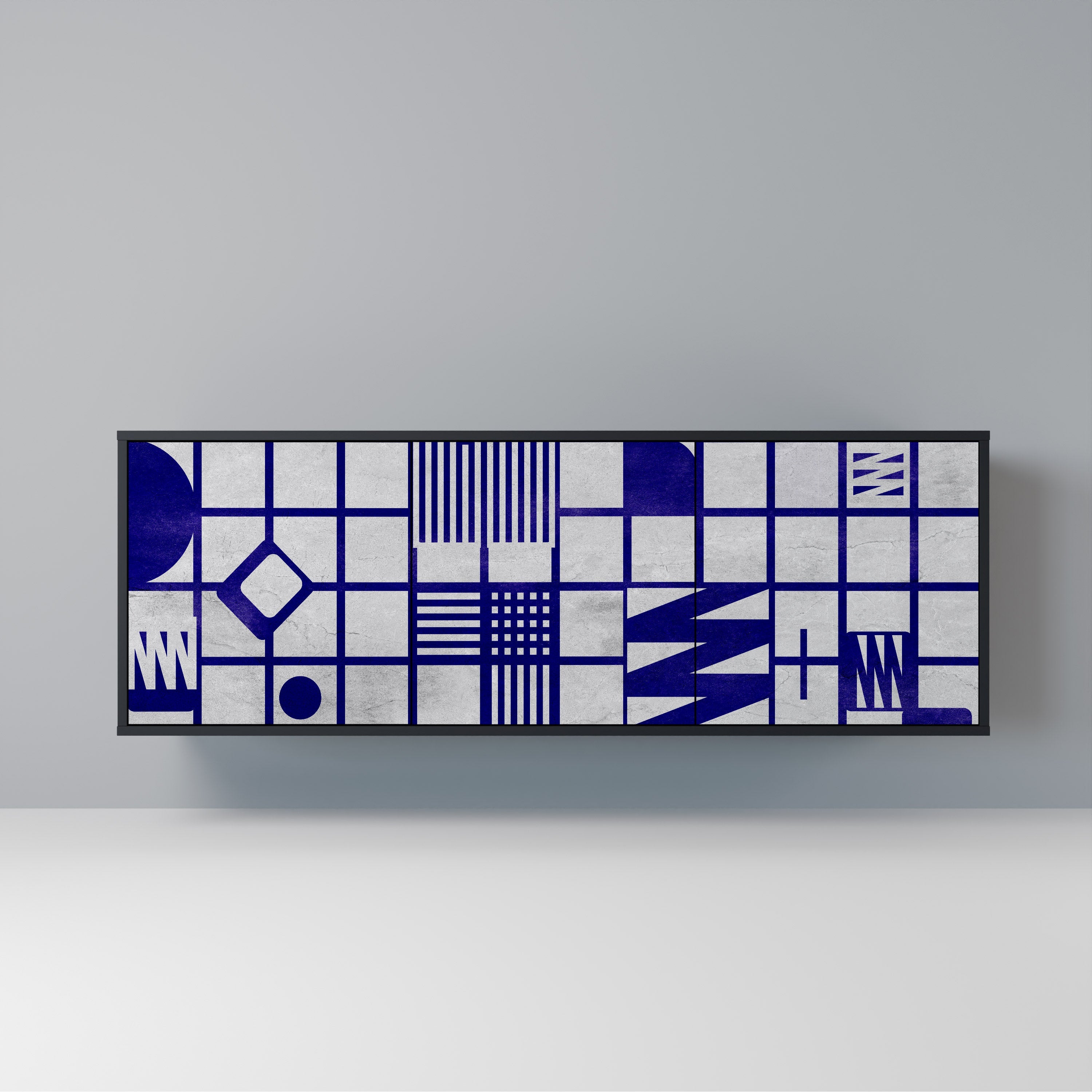 THE RIGHT PLACES 3-Door Sideboard in Black Finish