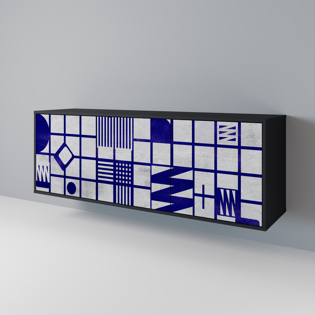 THE RIGHT PLACES 3-Door Sideboard in Black Finish