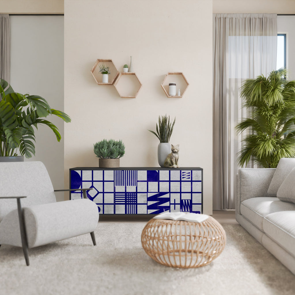 THE RIGHT PLACES 3-Door Sideboard in Black Finish