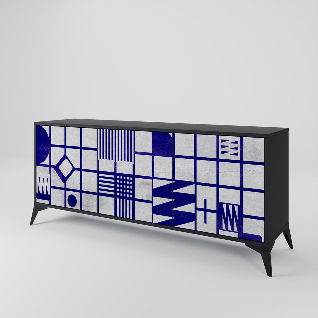 THE RIGHT PLACES 3-Door Sideboard in Black Finish