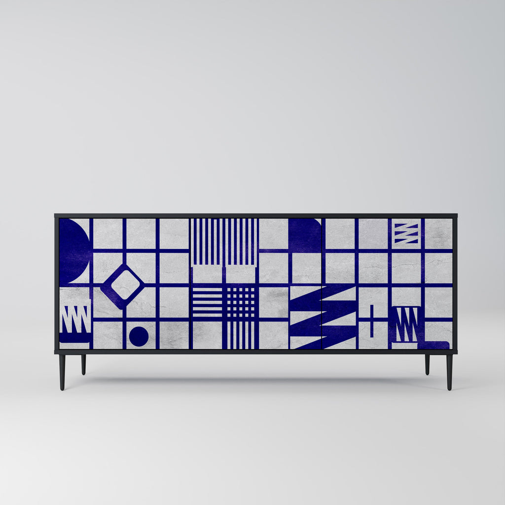 THE RIGHT PLACES 3-Door Sideboard in Black Finish