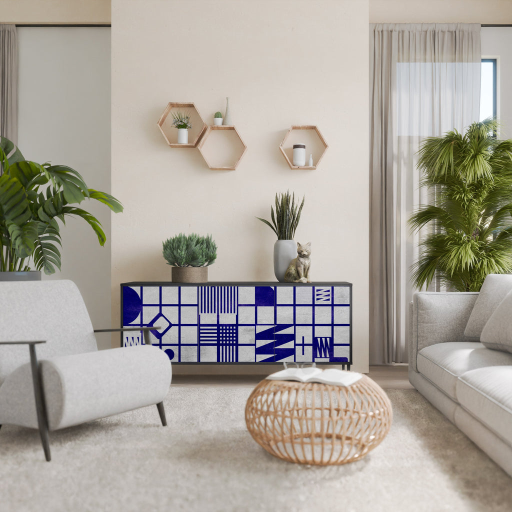 THE RIGHT PLACES 3-Door Sideboard in Black Finish