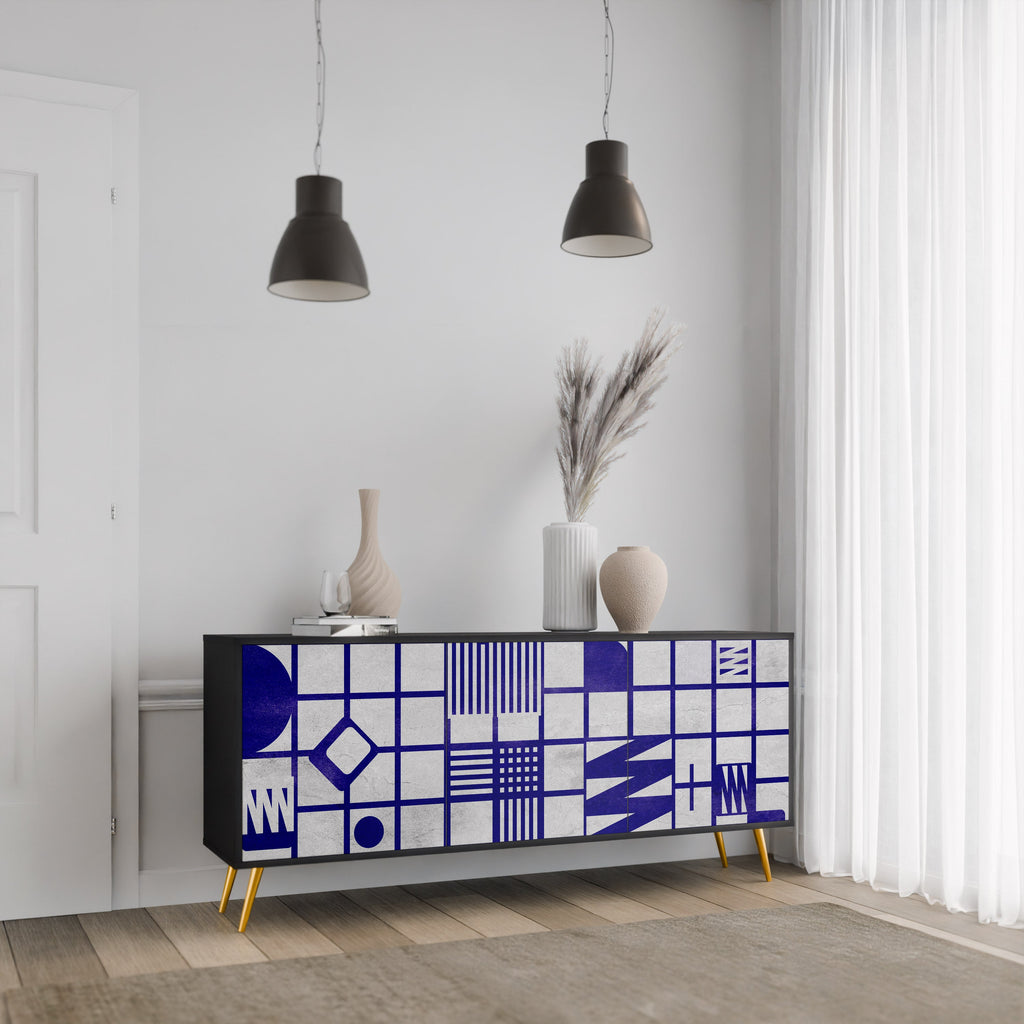 THE RIGHT PLACES 3-Door Sideboard in Black Finish