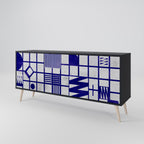 THE RIGHT PLACES 3-Door Sideboard in Black Finish