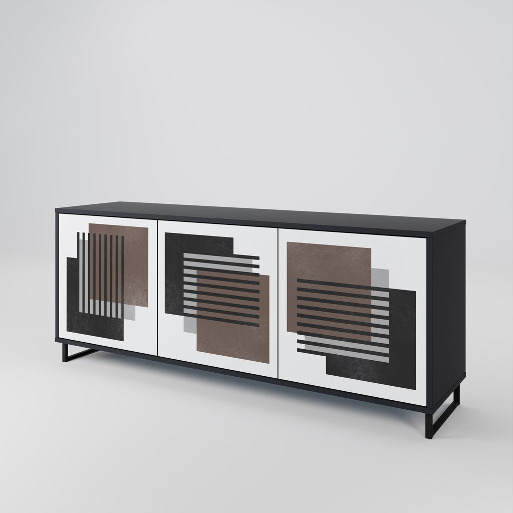 SHADOW SYNCHRONY 3-Door Sideboard in Black Finish