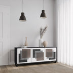 SHADOW SYNCHRONY 3-Door Sideboard in Black Finish