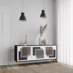SHADOW SYNCHRONY 3-Door Sideboard in Black Finish