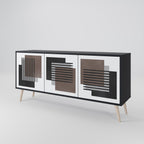SHADOW SYNCHRONY 3-Door Sideboard in Black Finish