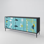 PATHS TO HAPPINESS 3-Door Sideboard in Black Finish
