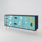 PATHS TO HAPPINESS 3-Door Sideboard in Black Finish