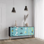 PATHS TO HAPPINESS 3-Door Sideboard in Black Finish