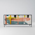 INTERSTELLAR VIBES 3-Door Sideboard in Black Finish