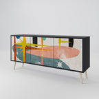 INTERSTELLAR VIBES 3-Door Sideboard in Black Finish