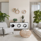 BLACK AND WHITE COMBINATION 3-Door Sideboard in Black Finish