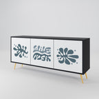 WONDERLAND VEGETATION 3-Door Sideboard in Black Finish