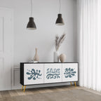 WONDERLAND VEGETATION 3-Door Sideboard in Black Finish