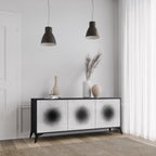 BLACK HOLE 3-Door Sideboard in Black Finish