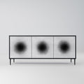 BLACK HOLE 3-Door Sideboard in Black Finish