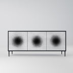 BLACK HOLE 3-Door Sideboard in Black Finish