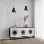 BLACK HOLE 3-Door Sideboard in Black Finish