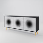 BLACK HOLE 3-Door Sideboard in Black Finish