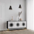 BLACK HOLE 3-Door Sideboard in Black Finish
