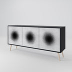 BLACK HOLE 3-Door Sideboard in Black Finish
