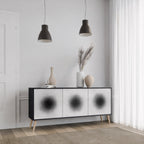 BLACK HOLE 3-Door Sideboard in Black Finish