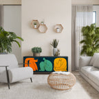 TOGETHER BUT SEPARATELY 3-Door Sideboard in Black Finish