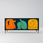 TOGETHER BUT SEPARATELY 3-Door Sideboard in Black Finish